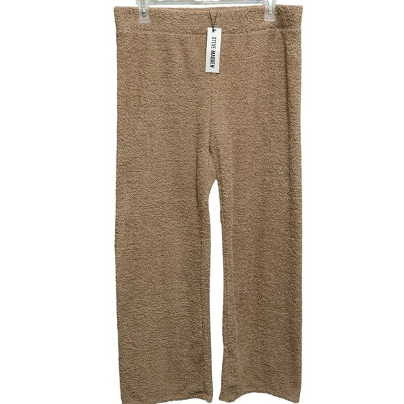 Steve Madden Wide-Leg Chenille Loungewear Sleep Pants XL Pull-On Fuzzy NEW - Picture 1 of 4